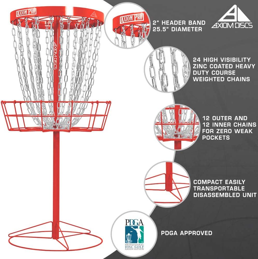 Pro 24-Chain Disc Golf Basket