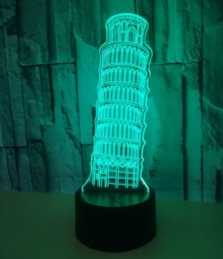 3D Nightlight Of The Leaning Tower Of Pisa