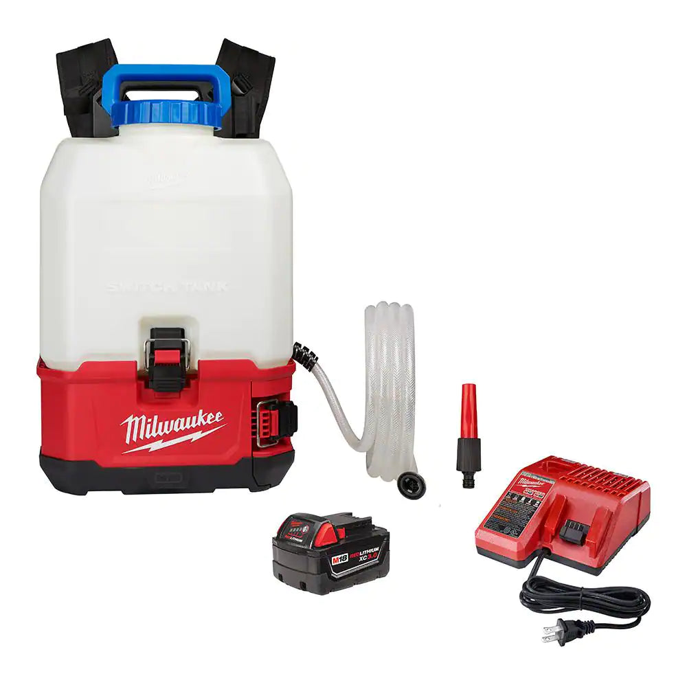 M18 18-Volt 4 Gal. Lithium-Ion Cordless Switch Tank Backpack Water Supply Kit with 3.0 Ah Battery and Charger