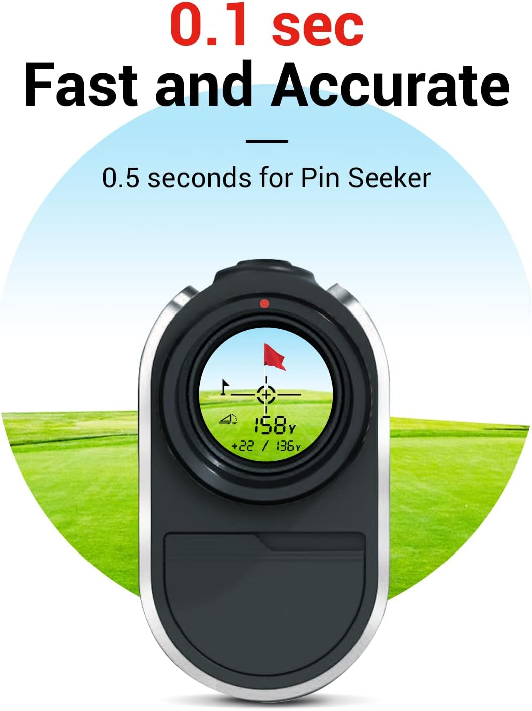 UPL300 0.1 Sec Fast Golf Laser Range Finder 1093Yard Range, Slope Mode, Pin Lcok Technology Wifh Vibration Alert, USB C-Type Rechargeable, 6X Magnification, Case