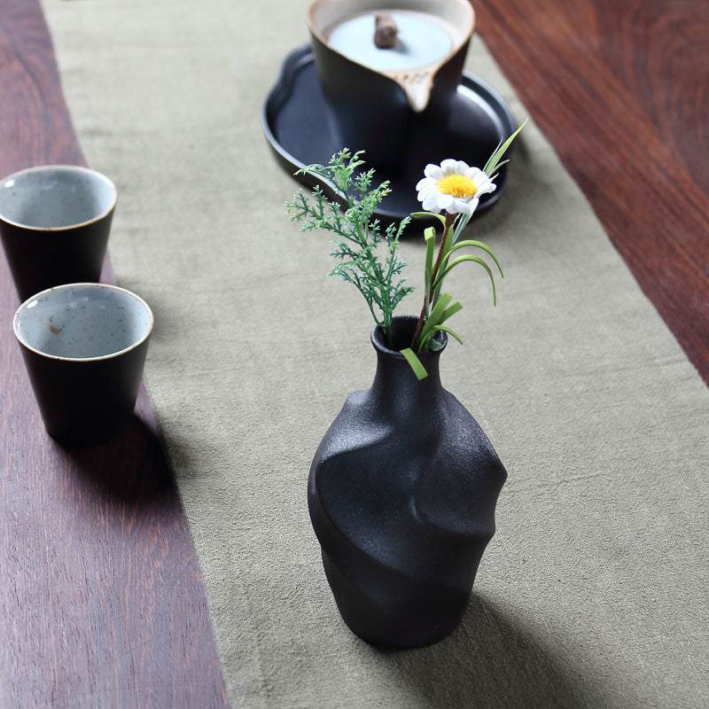 Ceramic Vase with Dry Flower Simulation