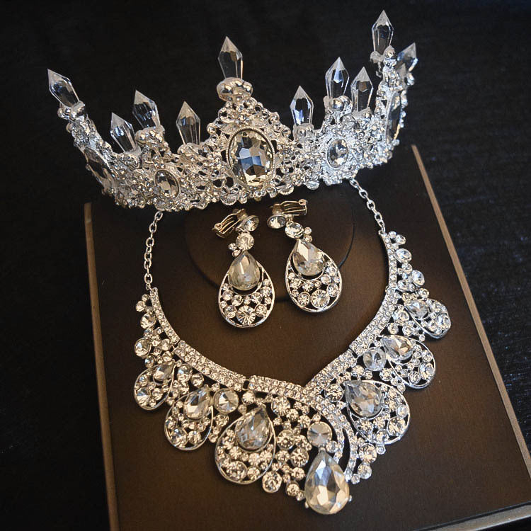 Crown Necklace Earrings