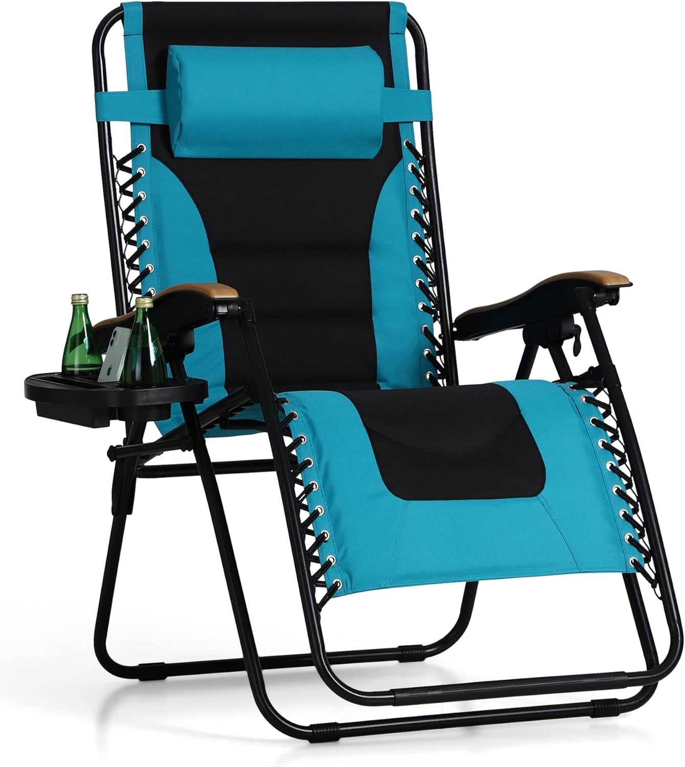 XXL Oversized Padded Zero Gravity Chair, Foldable Patio Recliner, 30