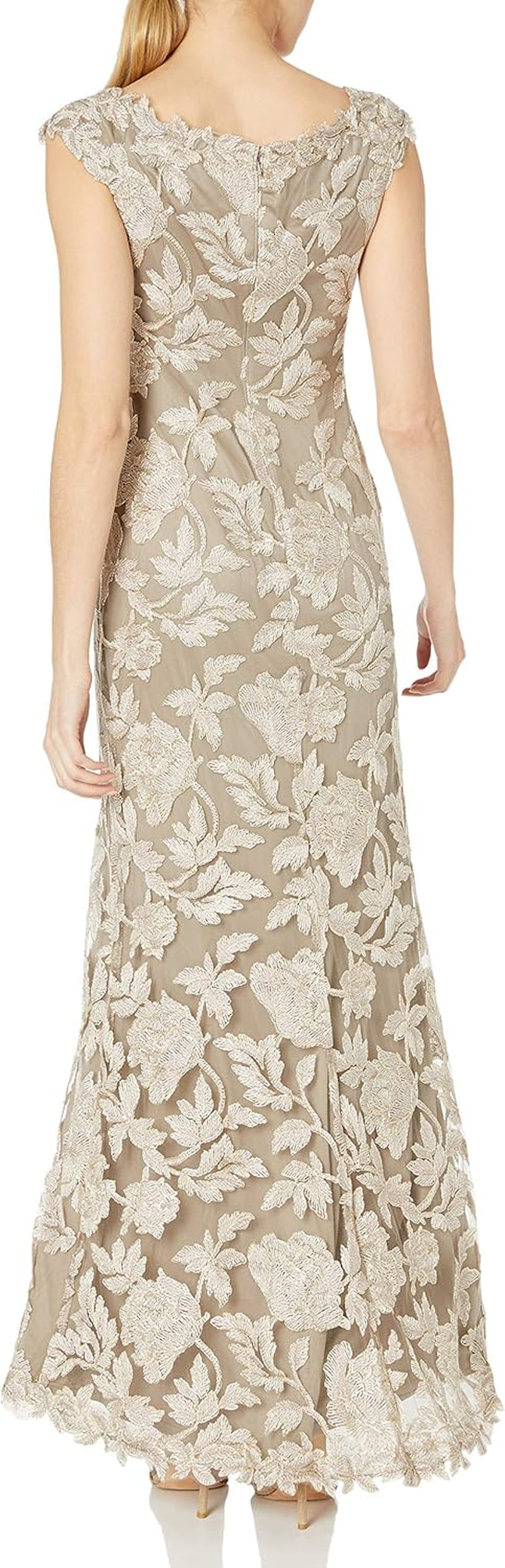 Women'S off Shoulder Embroidered Gown